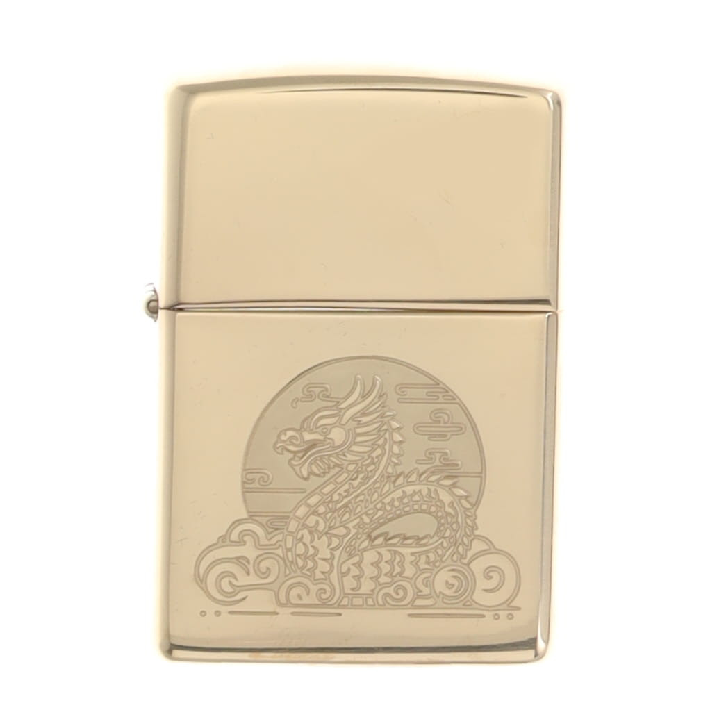Zippo Moon Dragon Design High Polish Brass ZP47147