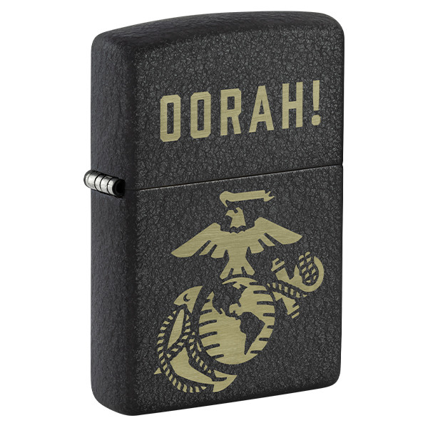 Zippo US Marine Corps OORAH! Black Crackle ZP47087