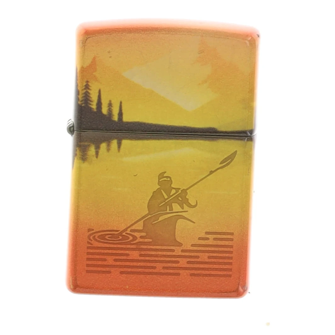 Zippo Lake Fishing 540 Design Tumbled Brass ZP46927