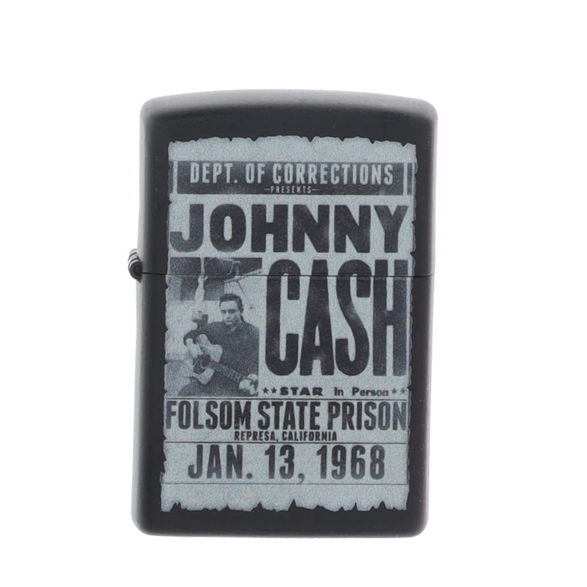 Zippo Johnny Cash Folsom Concert Black Matte ZP46490