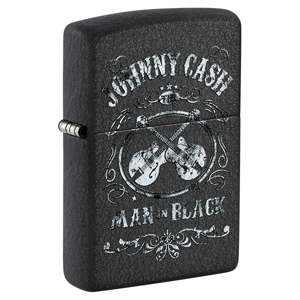Zippo Johnny Cash Crossed Guitars "Man in Black" ZP48989