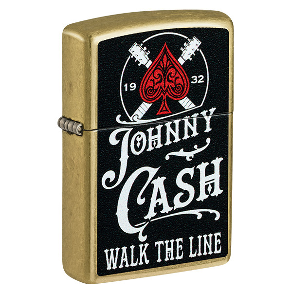 Zippo Johnny Cash "Walk The Line" Street Brass ZP47245
