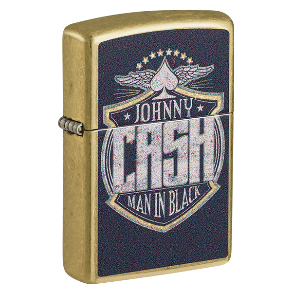 Zippo Johnny Cash "Man In Black" Street Brass ZP47200
