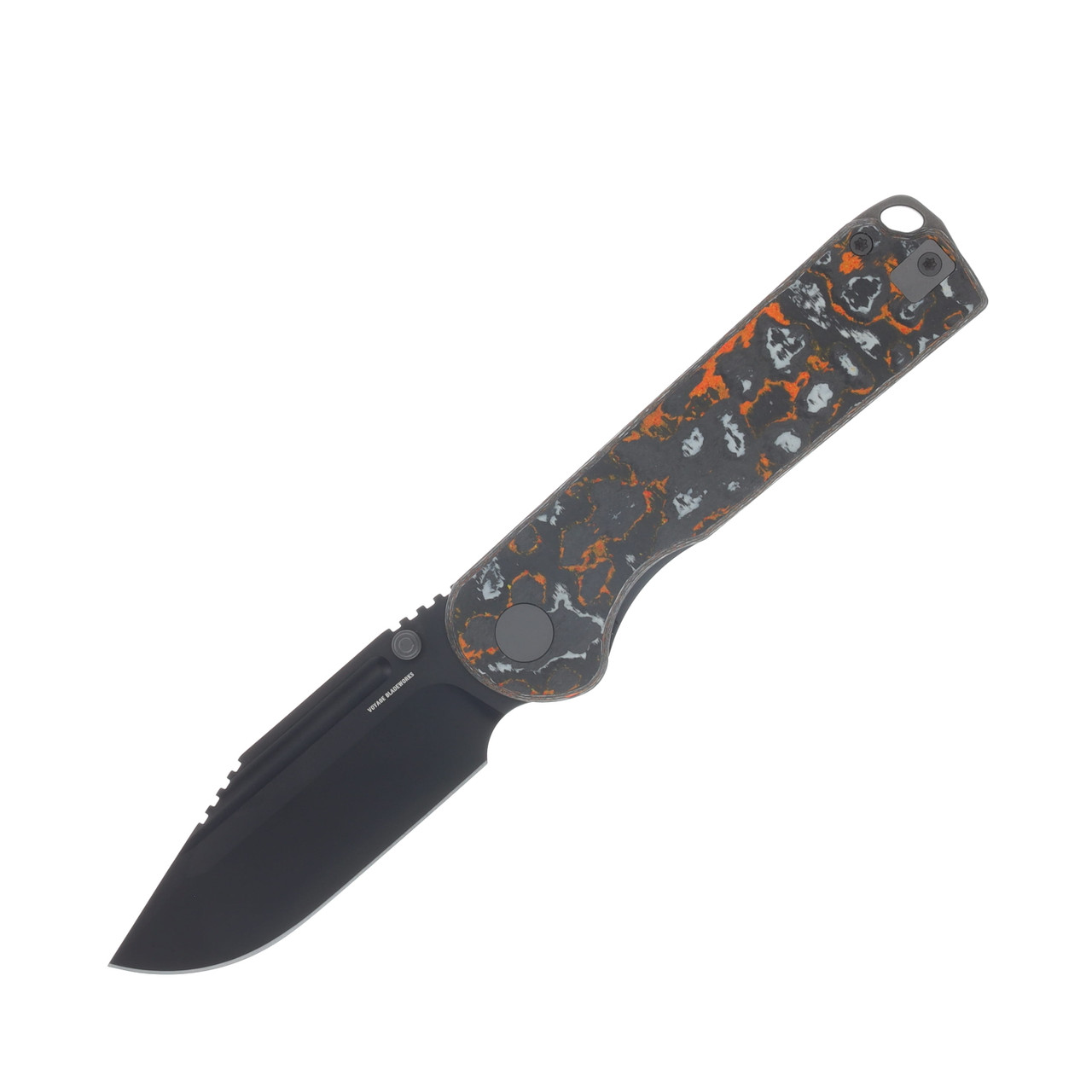 Voyage Bladeworks SMKW Exclusive Avius Folding Knife Giants CamoCarbon Drop Point VBAVIUSGCCDP
