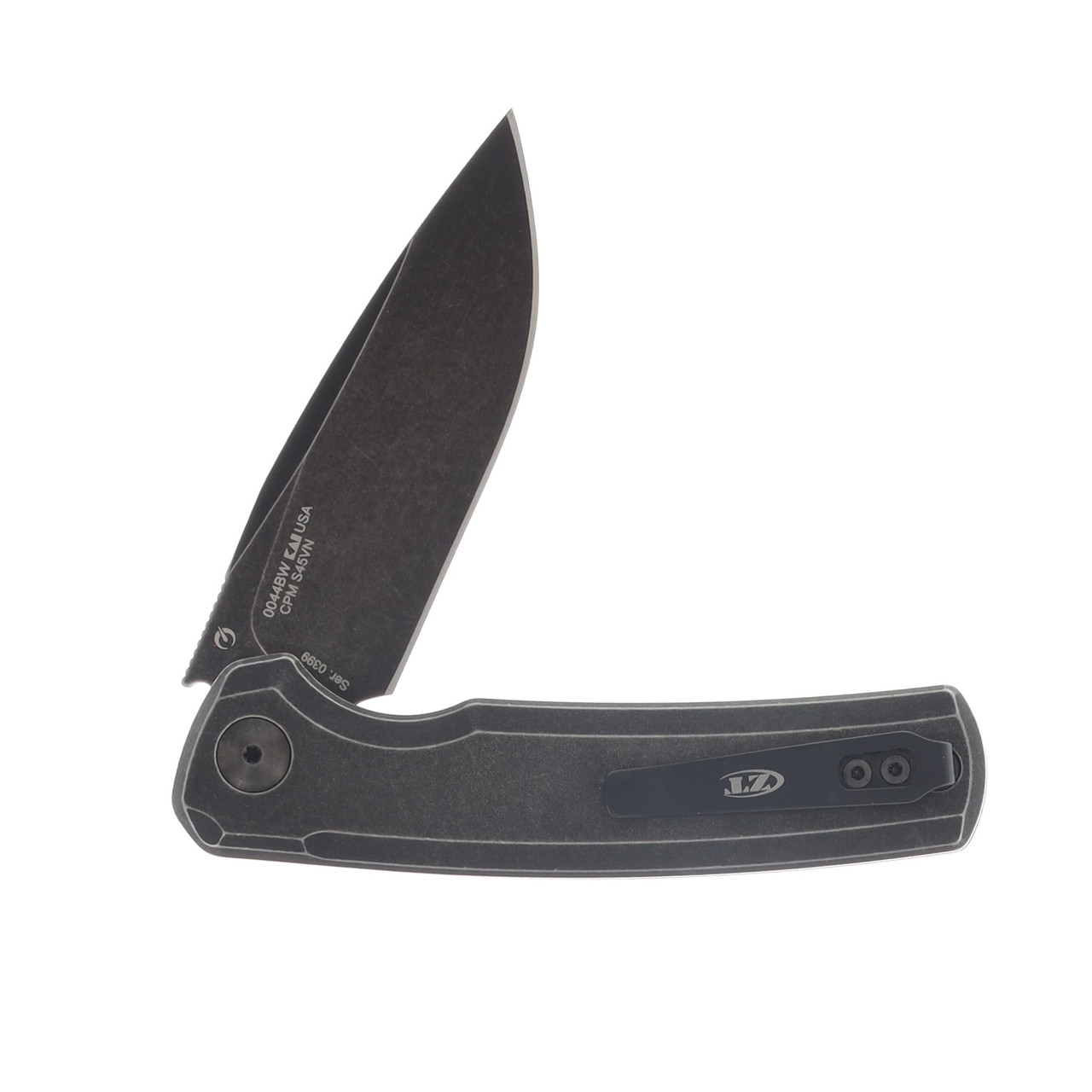 Zero Tolerance 0044 Buttonlock Blackwash Titanium Handle Blackwash