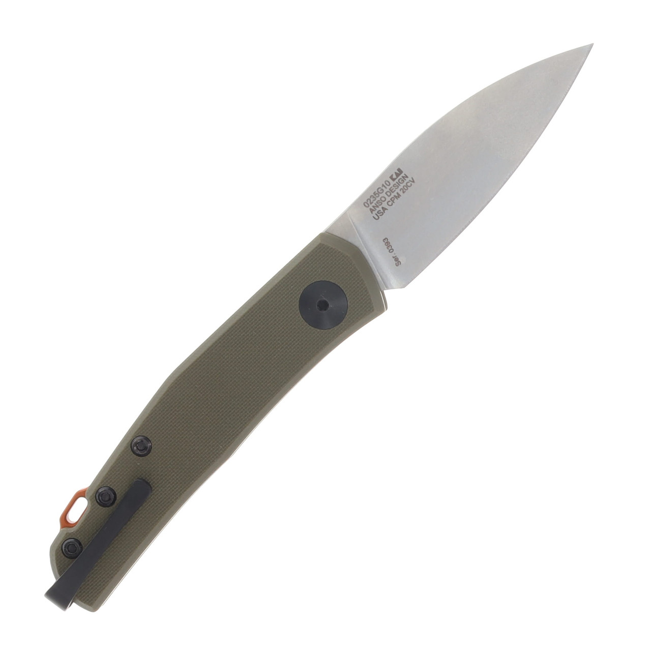 Zero Tolerance 0235 Slip Joint OD Green G-10 Handle Stonewash CPM