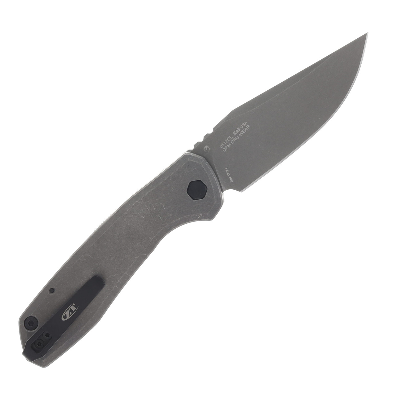 Zero Tolerance Auto 0512 Olive Canvas Micarta Handle Gray