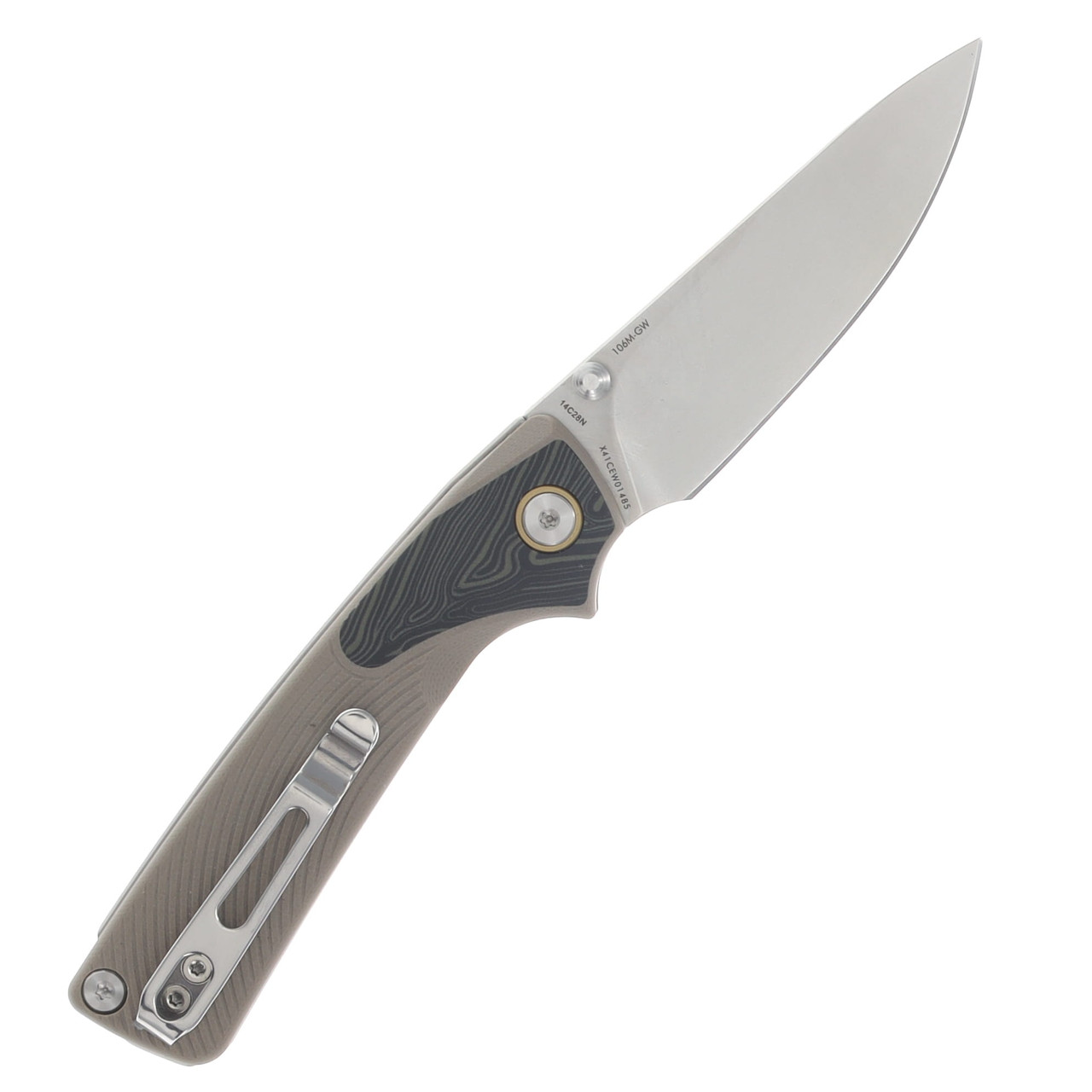 SRM Dome Slip Joint Folding Knife Stonewash/Dark Desert G-10 SRM