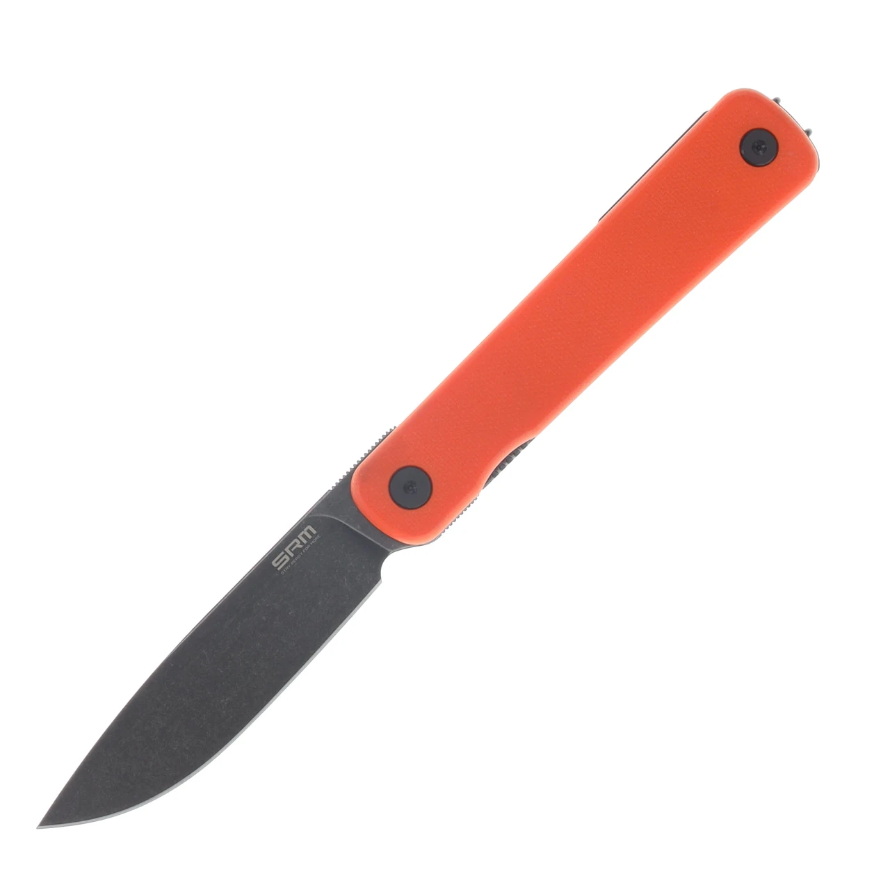 SRM Palfrey Framelock Folding Knife Black Stonewash/Orange G-10 SRM-135L-GJ