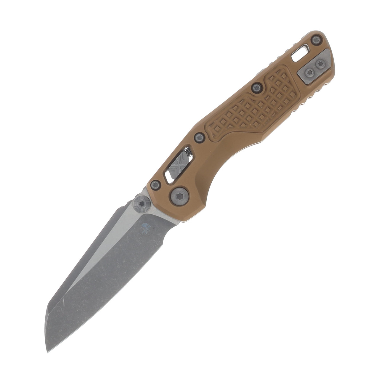 Microtech MSI Mini Ram-Lok Folder Apocalyptic Standard Frag Aluminum Tan MT210M10APFRTA