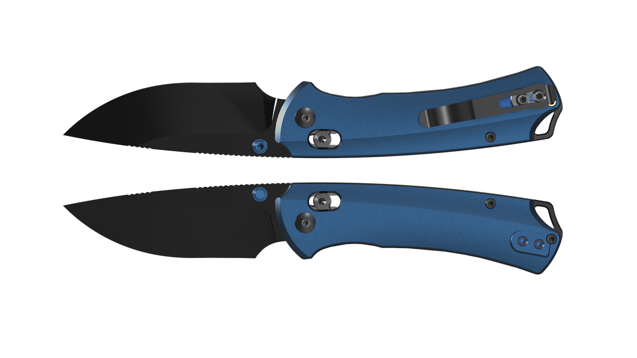 Kizer T1 CD Folder Blue Aluminum Handle Black Matte DLC Ultra M390 Blade KI3490.2CDA2