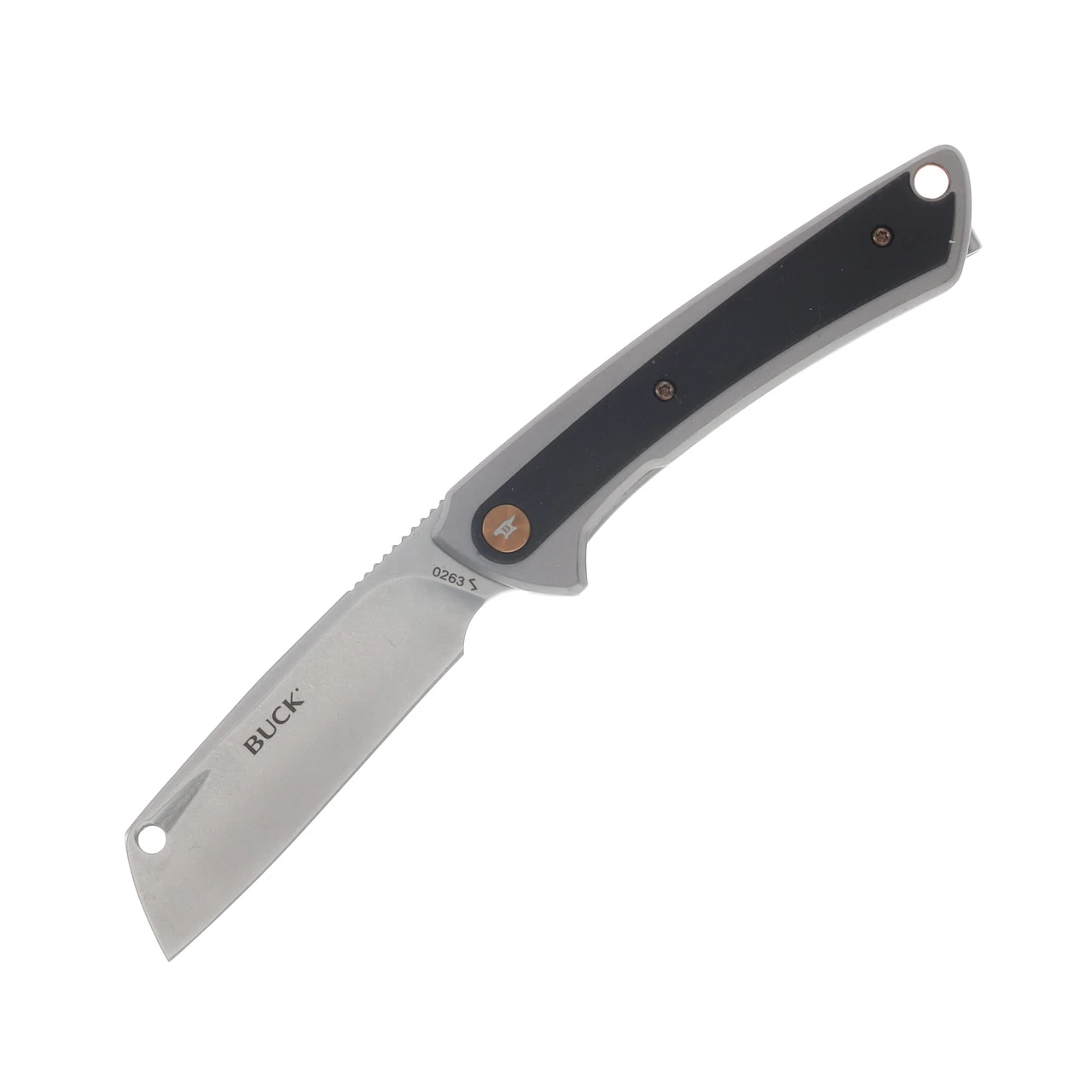 Buck HiLine XL Linerlock Folding Knife Tumbled D2/Black Canvas Micarta with Gray Bolsters BU13314