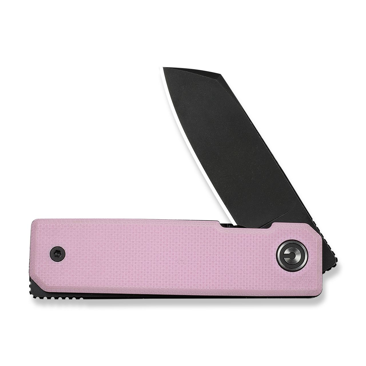 CIVIVI Kukei Linerlock Folding Knife Black Stonewash Nitro V/Powder Pink G-10 C25036-1