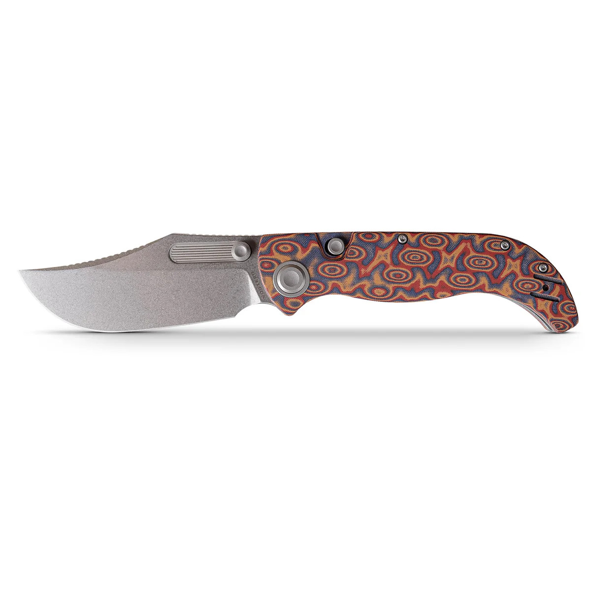 Vosteed Naga Folding Knife S35VN Stonewash Blade Copper Raindrop Micarta Handle A3904