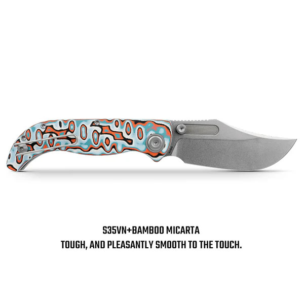 nagami Vosteed Naga Folding Knife S35VN Stonewash Blade Canyon Current