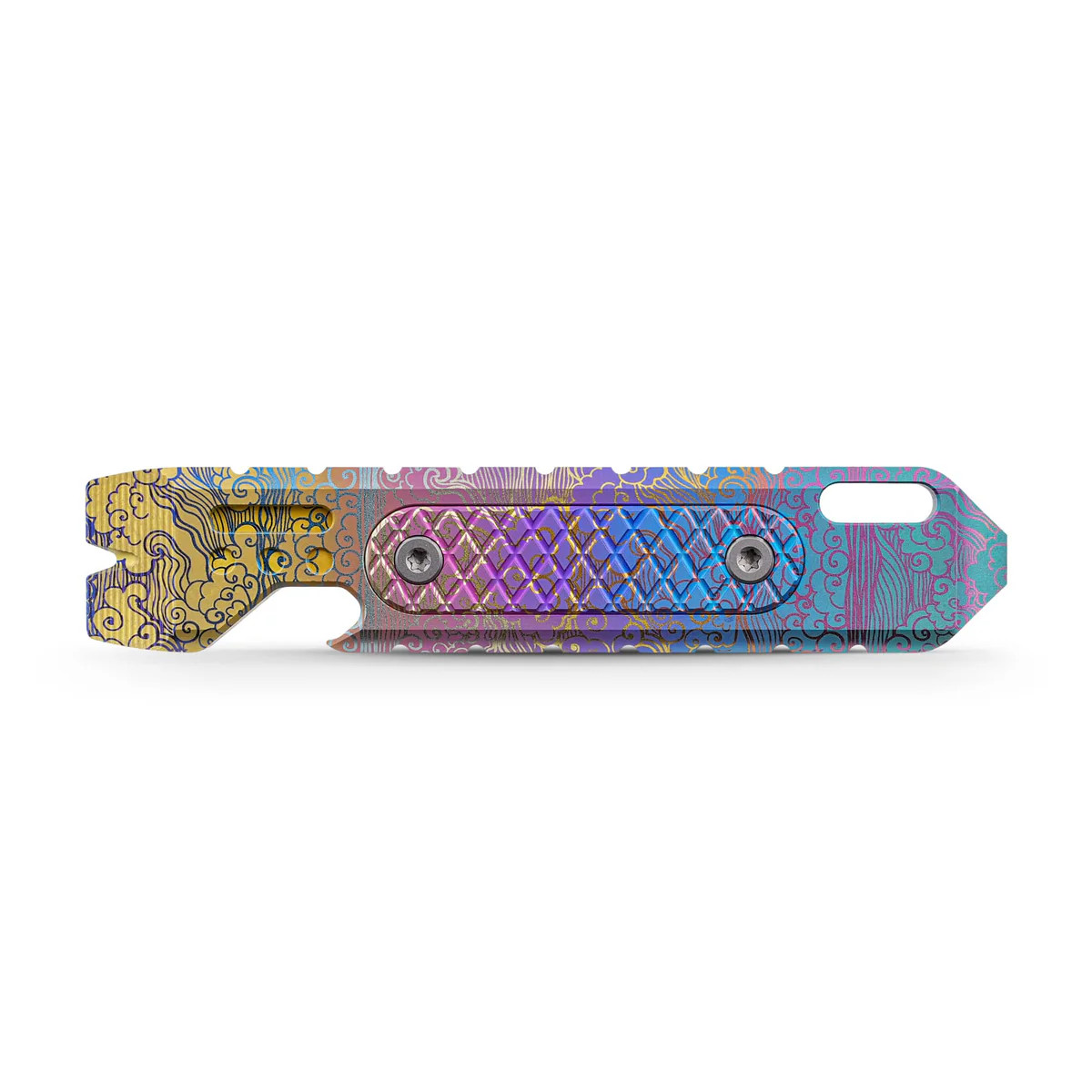 Vosteed Shark Bomb Prybar 2.0 Multitool Titanium Clouds Handle X0175