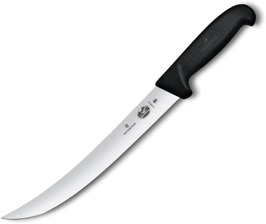 Victorinox Breaking Knife 10in Curved Blade Black Fibrox Handle