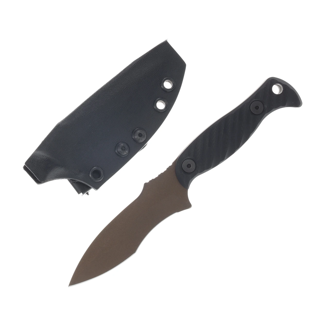 Half Face Blades Extremis MK1 3.5in Plain Midnight Bronze Cerakote Modified Spear Point 1