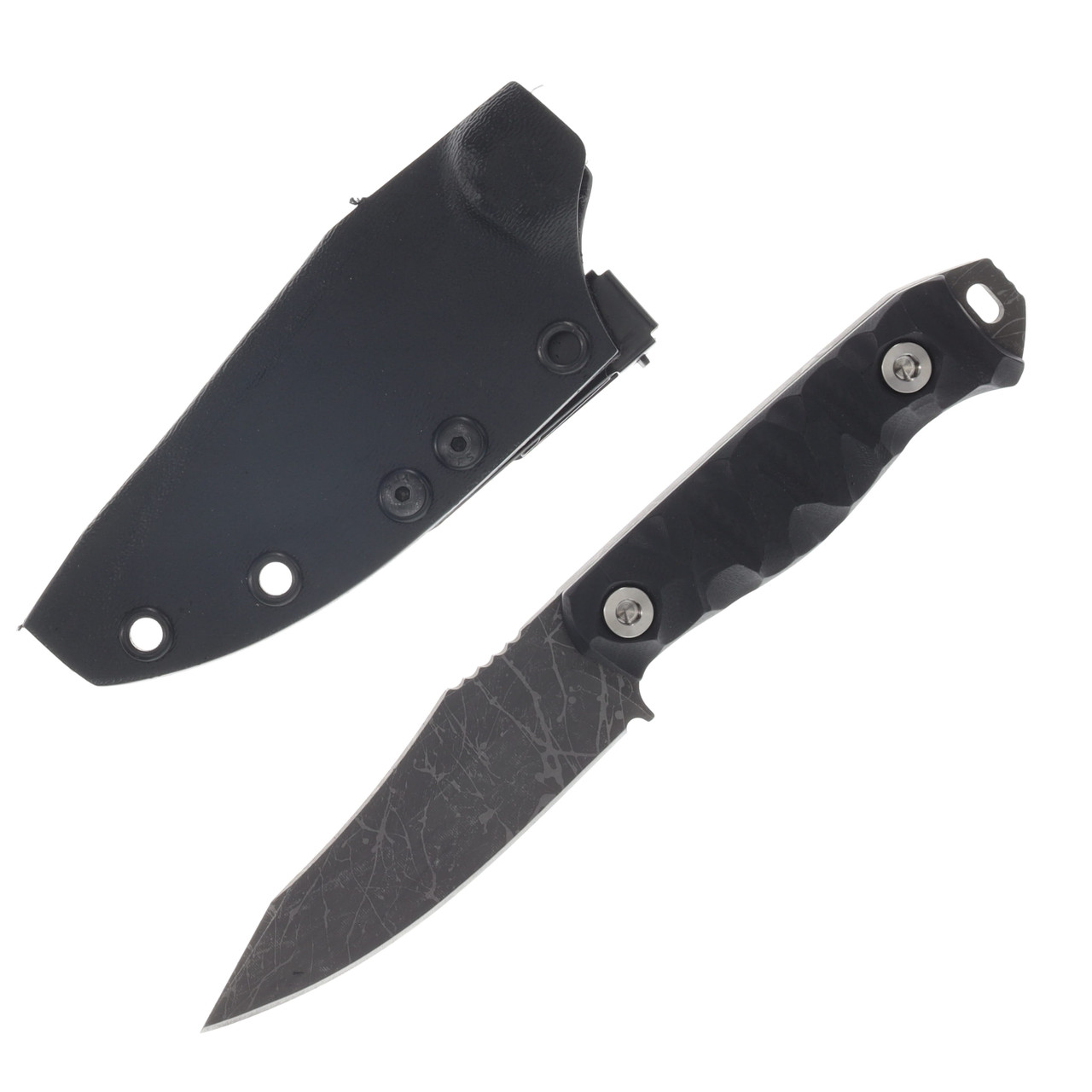 Half Face Blades Field Knife Jr 3.5in Plain Black Modified Drop Point 1
