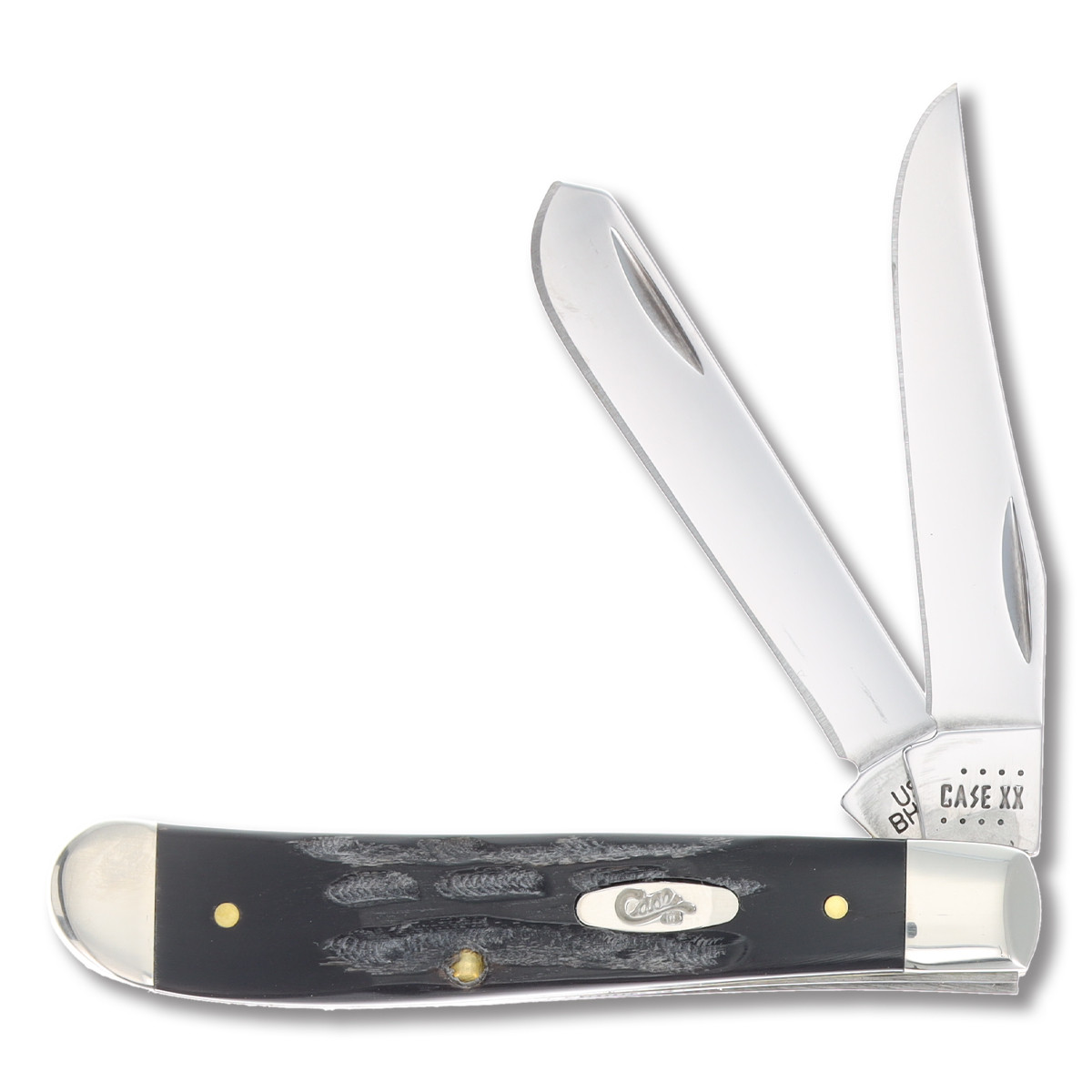 Case Jigged Buffalo Horn Mini Trapper Folding Knife