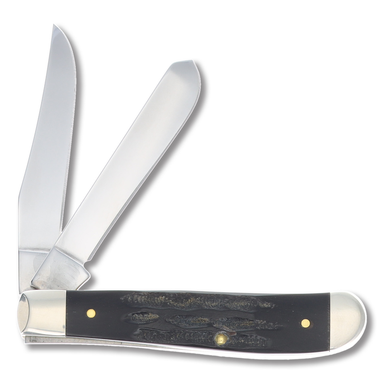 【極厚革６ＭＭ】BUFFALO HORN Case® | Jigged Buffalo Horn Folding Hunter with Sheath