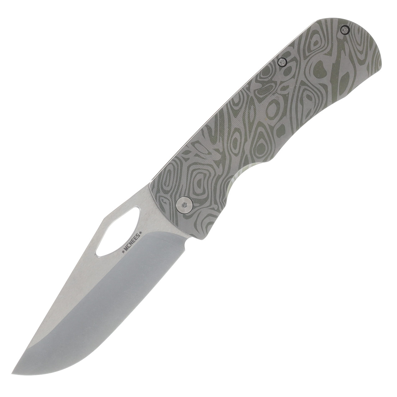McNees Dixon Folding Knife MagnaCut/Rippled Green Titanium with Satin Hardware MCDIXRIPATGNSATHW