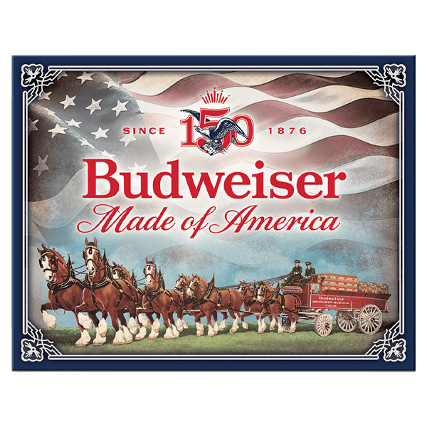 Budweiser 150th Anniversary Tin Sign SG2997