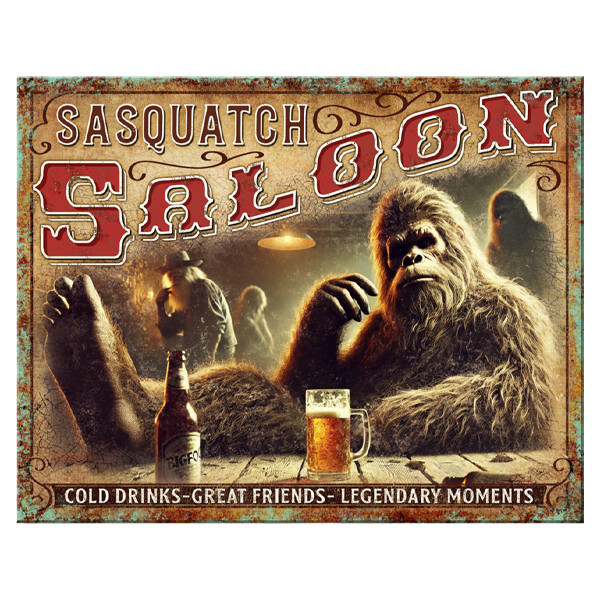 Sasquatch Saloon Tin Sign SG3000