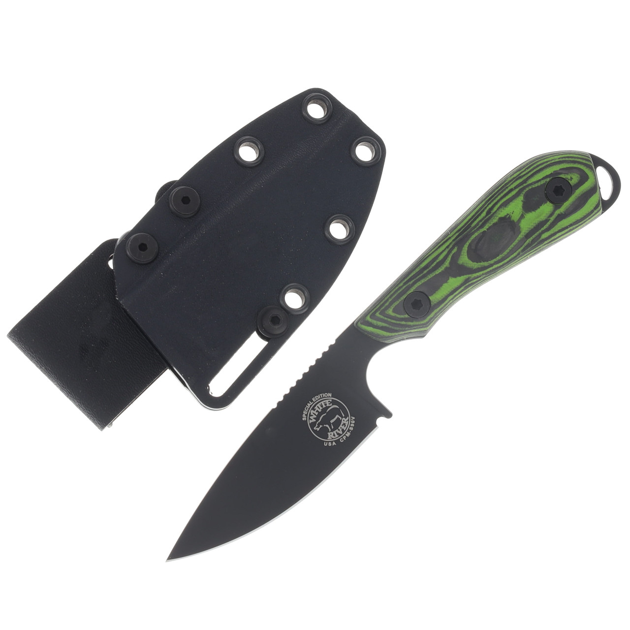 W.R.K.T SMKW Model 1-Carbon Fiber/Neon Green/ Blk S90V WRM1-CFGGB