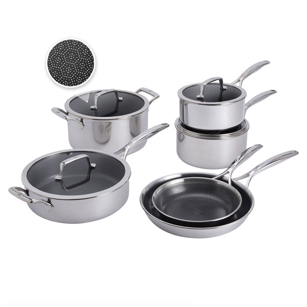 Henckels 10 pc Peak Ceramic Hybrid Dual Performance Nonstick Cookware Set 1034509