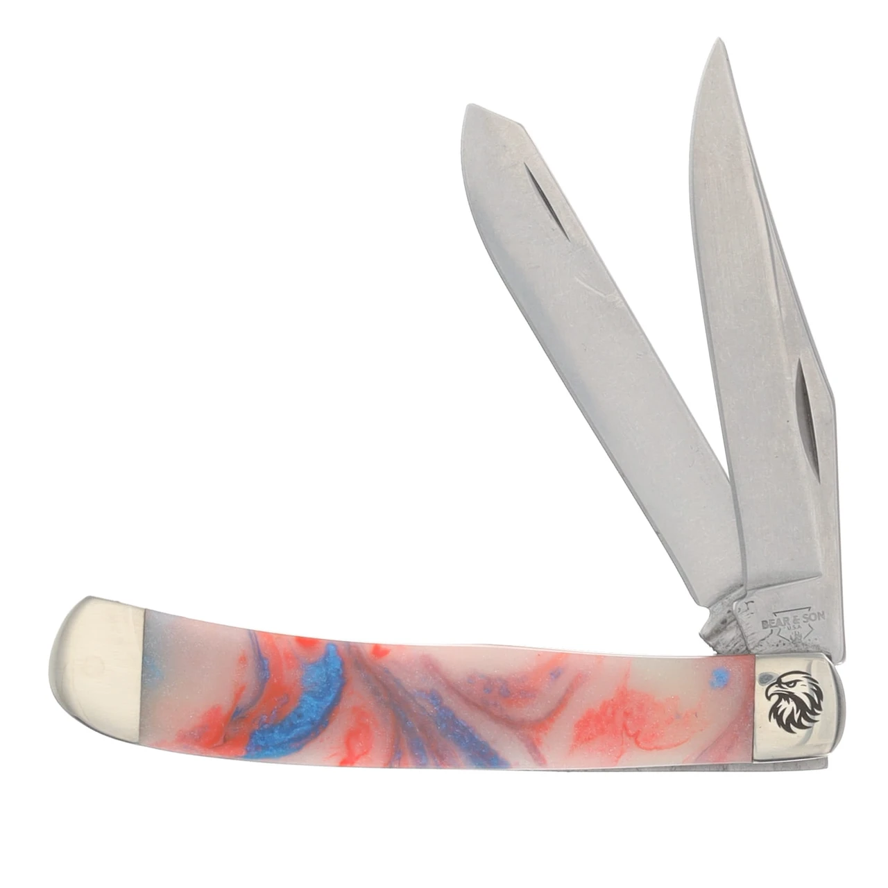 Bear & Son SMKW Exclusive Star Spangled Firecracker Trapper Red, White & Blue UV Reflective/Glow in the Dark Micro Pearl SSF54