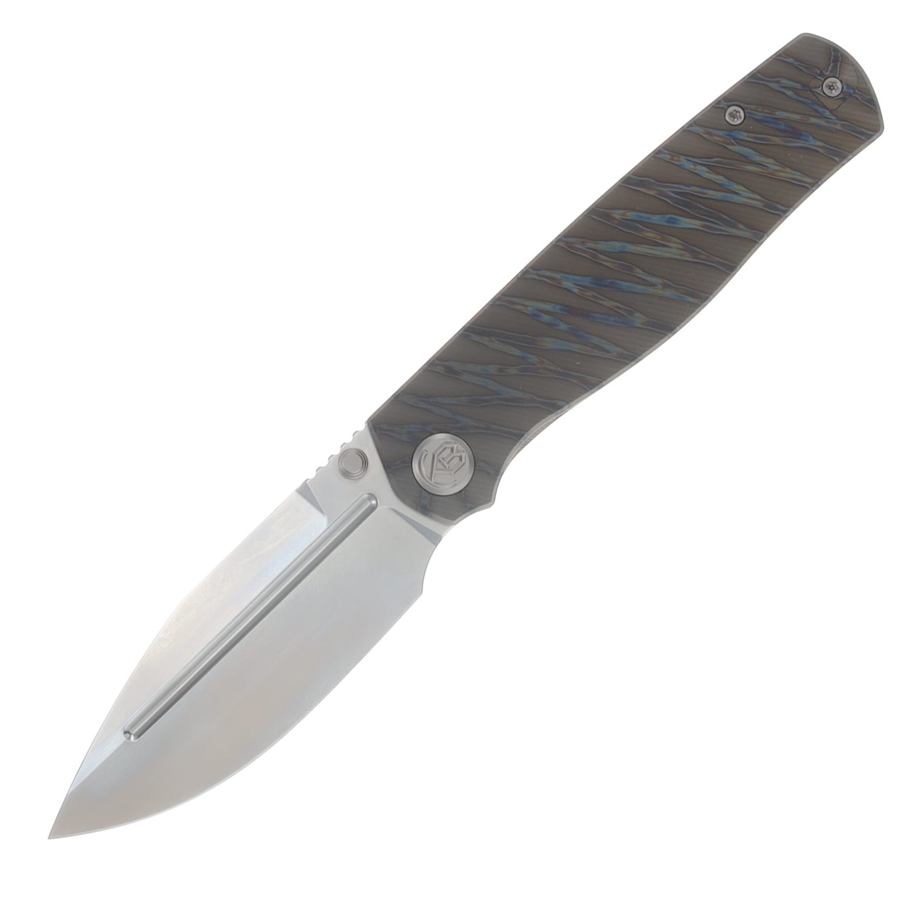 KB Knives Albatross Framelock Folder Flamed Ti W/Micro Mill BB