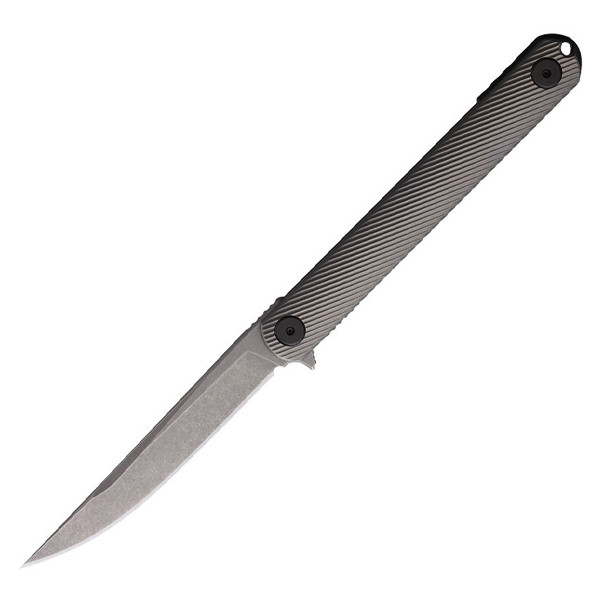 Spartan Blades Nemec Titanium 3.5in Plain Tumbled Straight Back 1