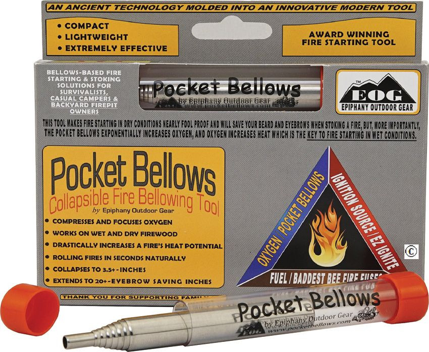 Epiphany Outdoor Gear V3 Pocket Bellows-Fire Starting Tool EOGV301B