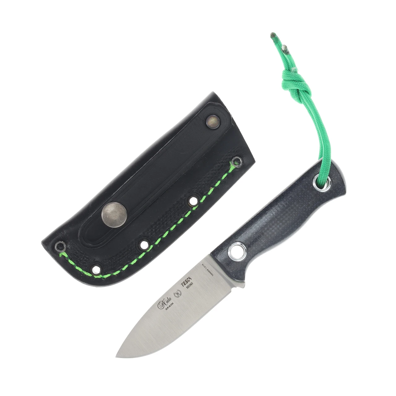Nieto Tesca Mini Fixed Black Yute Micarta Handle Satin 1.4116 Stainless Blade NIE1048Y