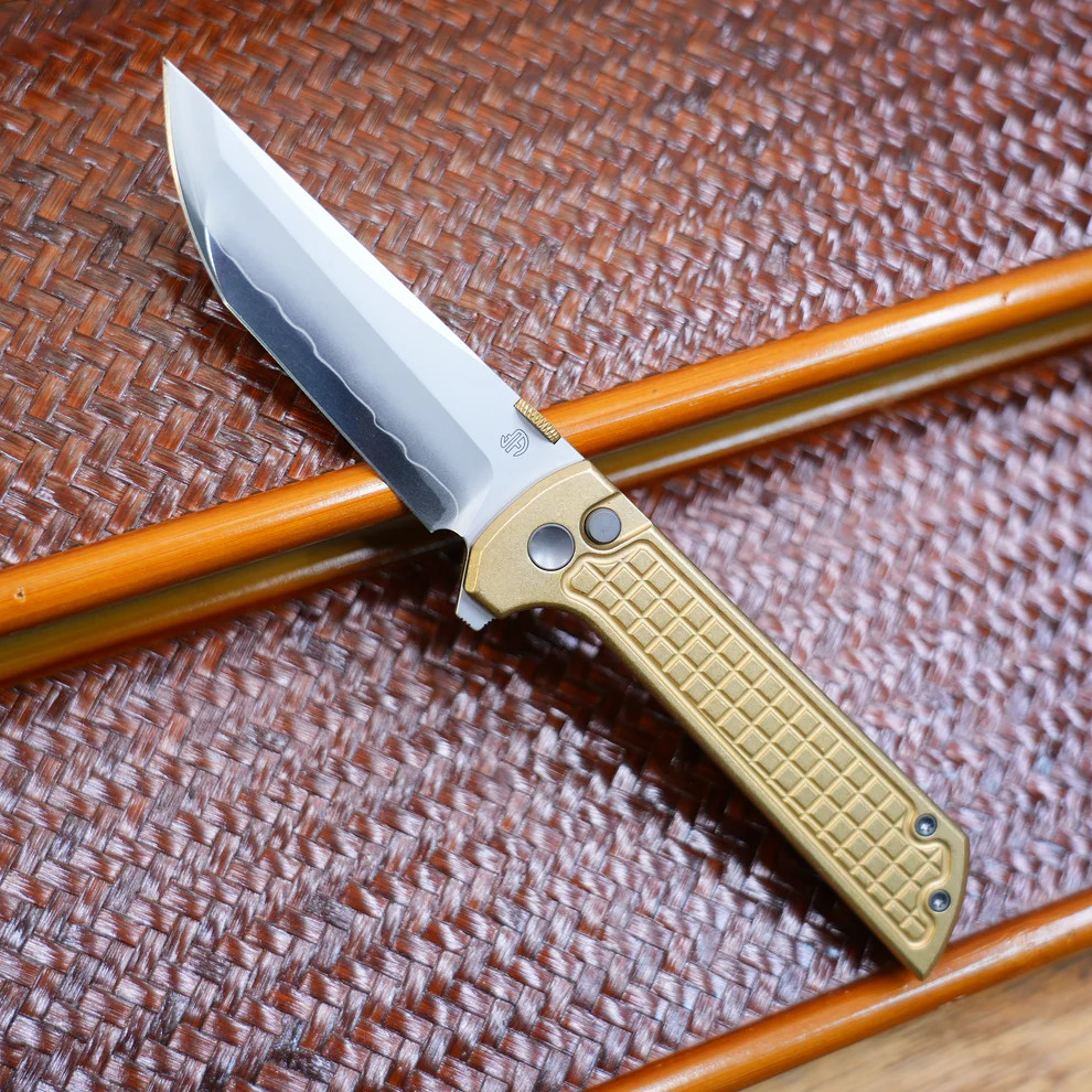 North Mountain Blade Chop 2 Button Lock Folder Aluminum Grid Bronze SLD-Magic NMB2404BZG