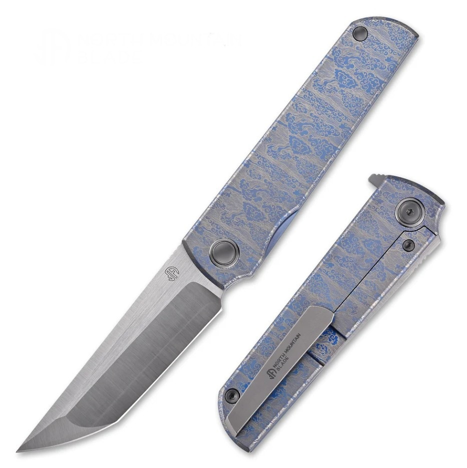 North Mountain Blade x Lee Williams Collaboration The Zen Framelock TI Blue NMB2414AZDB