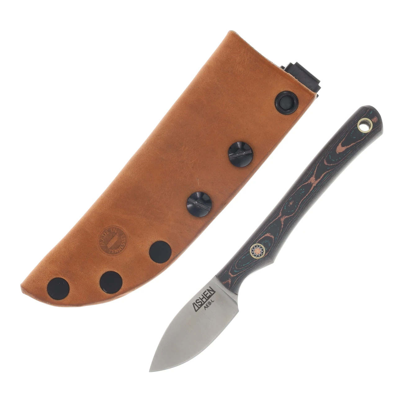 Lishen Knives Mini Northern Scalpel Fixed Blade Knife Shipwreck CamoCarbon LKMNSSHIPWCC