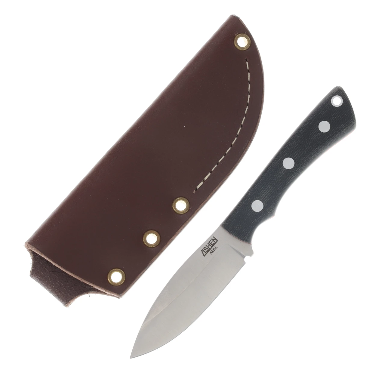 Lishen Knives Little Canuck Black Canvas Handle Red Liner LKLCANBKCAN