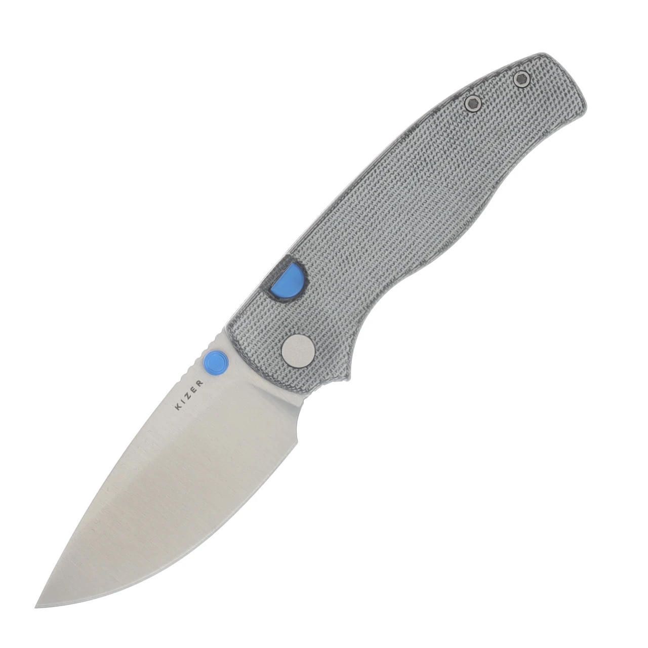 Kizer Glaux Folding Knife Satin 14C28N/Black Norplex Ultrex Micarta V3801A1