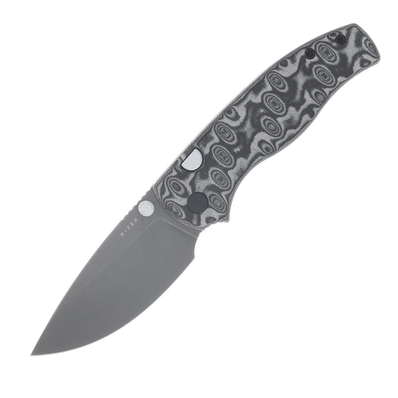 Kizer Glaux Folding Knife PVD Stonewash 14C28N/Black Vortex