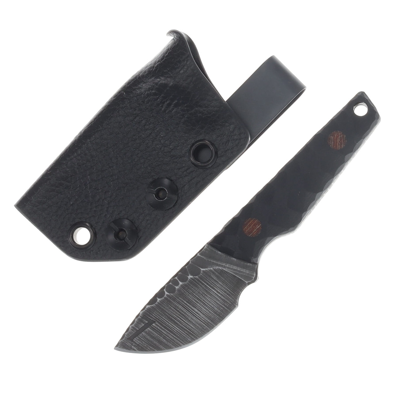 NO7 Knife Company Chub Fixed Blade Black G10 Bolted W/ Sheath NO7CHUB-BLAG10