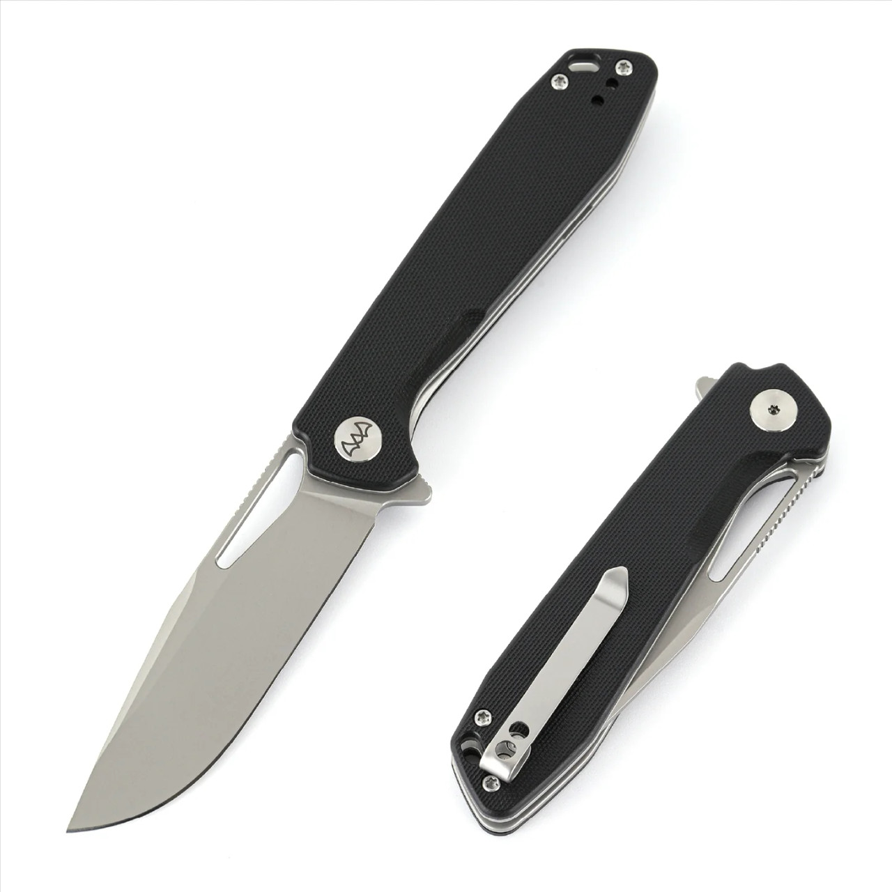 Wixco Ragnar Folding Knife Bead Blast 14C28N Blade Black G10 Handle WX11-B