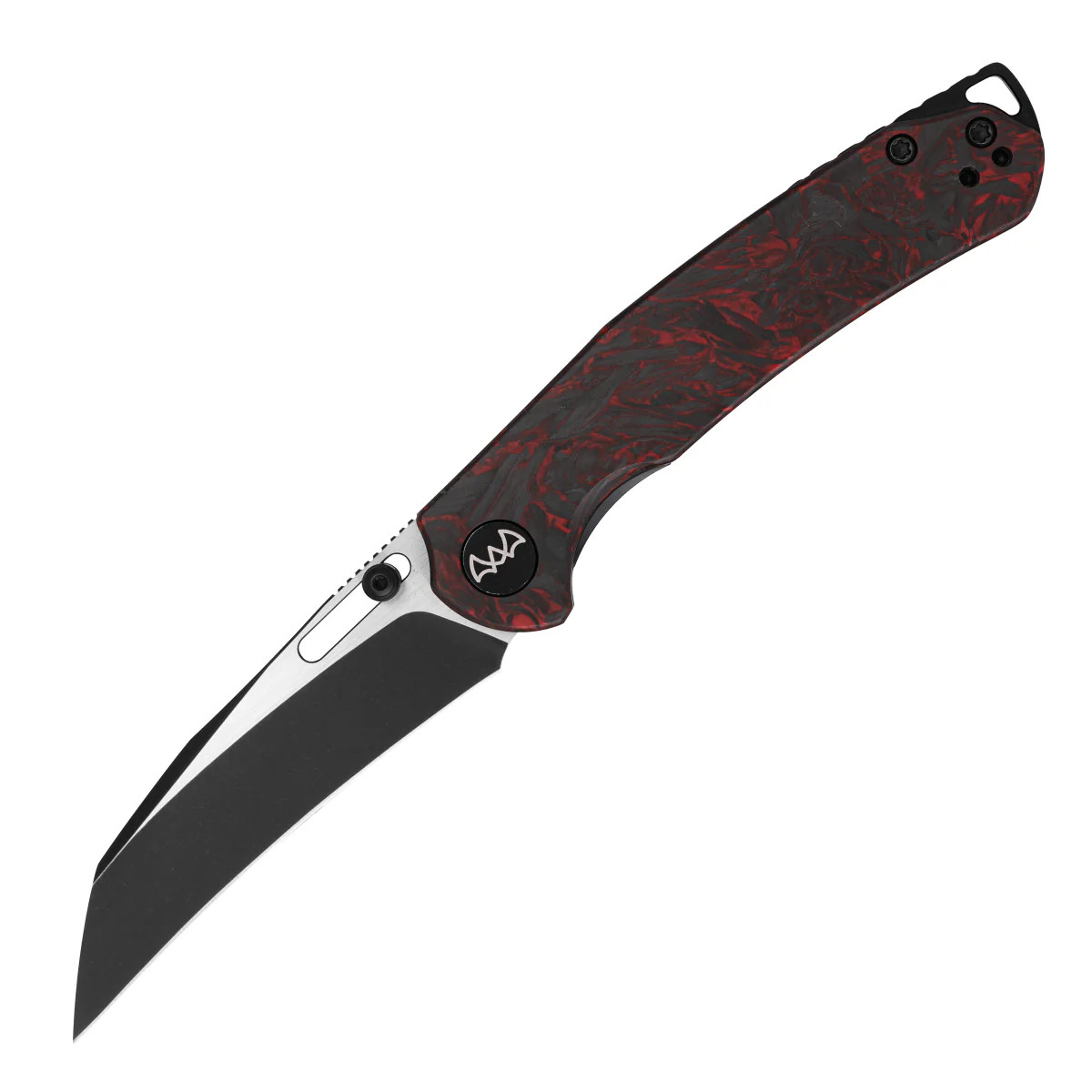 薫 Wixco Wortex Folding Knife Black STN WSH 14C28N Blade Luminous Red