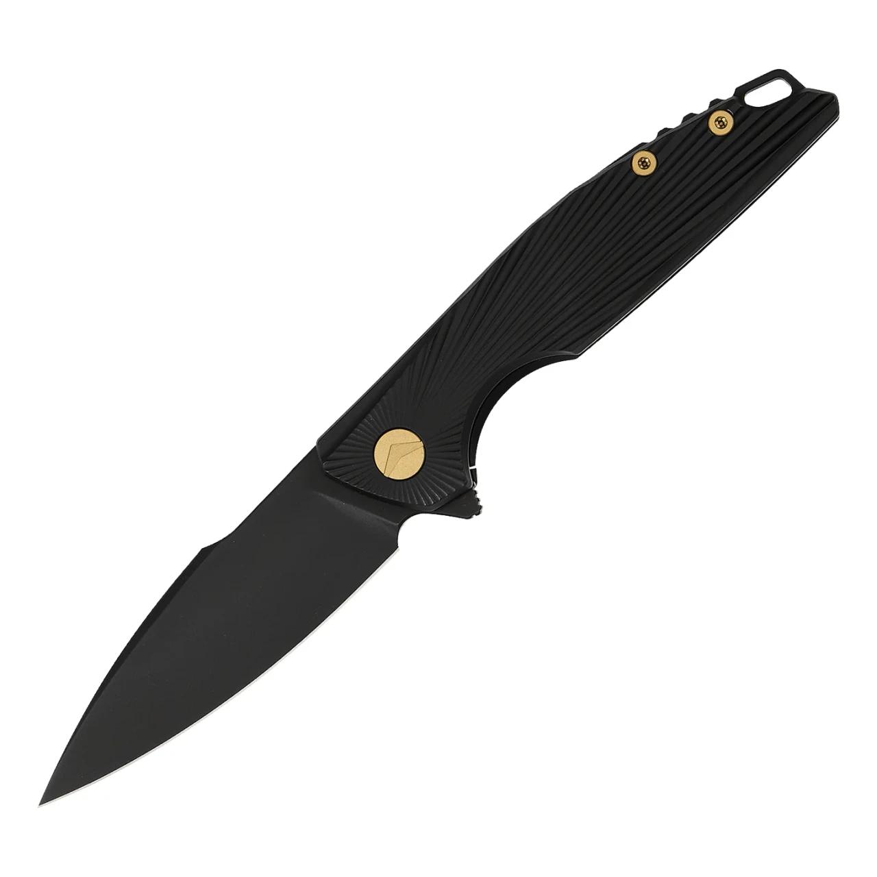 Ferramonster Aurora Rays Folder Black M390 Blade Black Titanium Handle