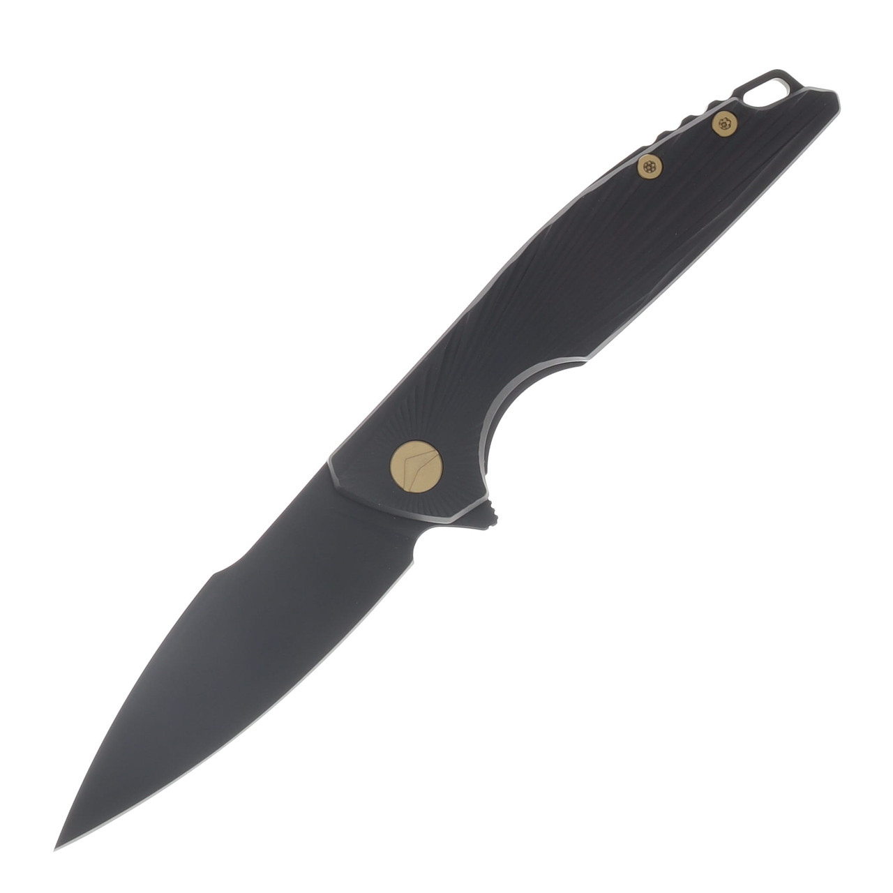 Ferramonster Aurora Rays Folder Black M390 Blade Black Titanium Handle FM23002 - C