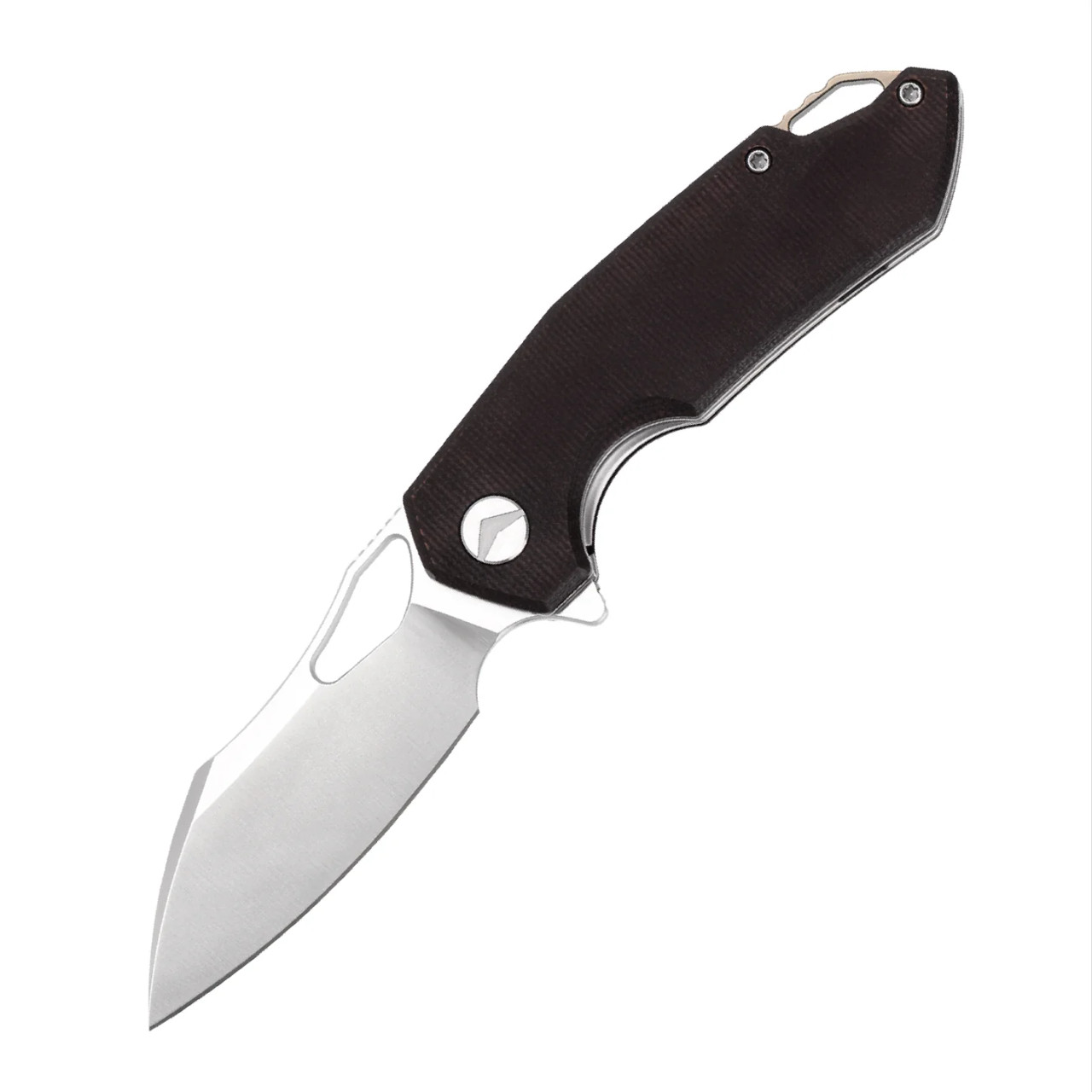 Ferramonster Glideman Folder Satin 154CM Blade Red Canvas Micarta Handle