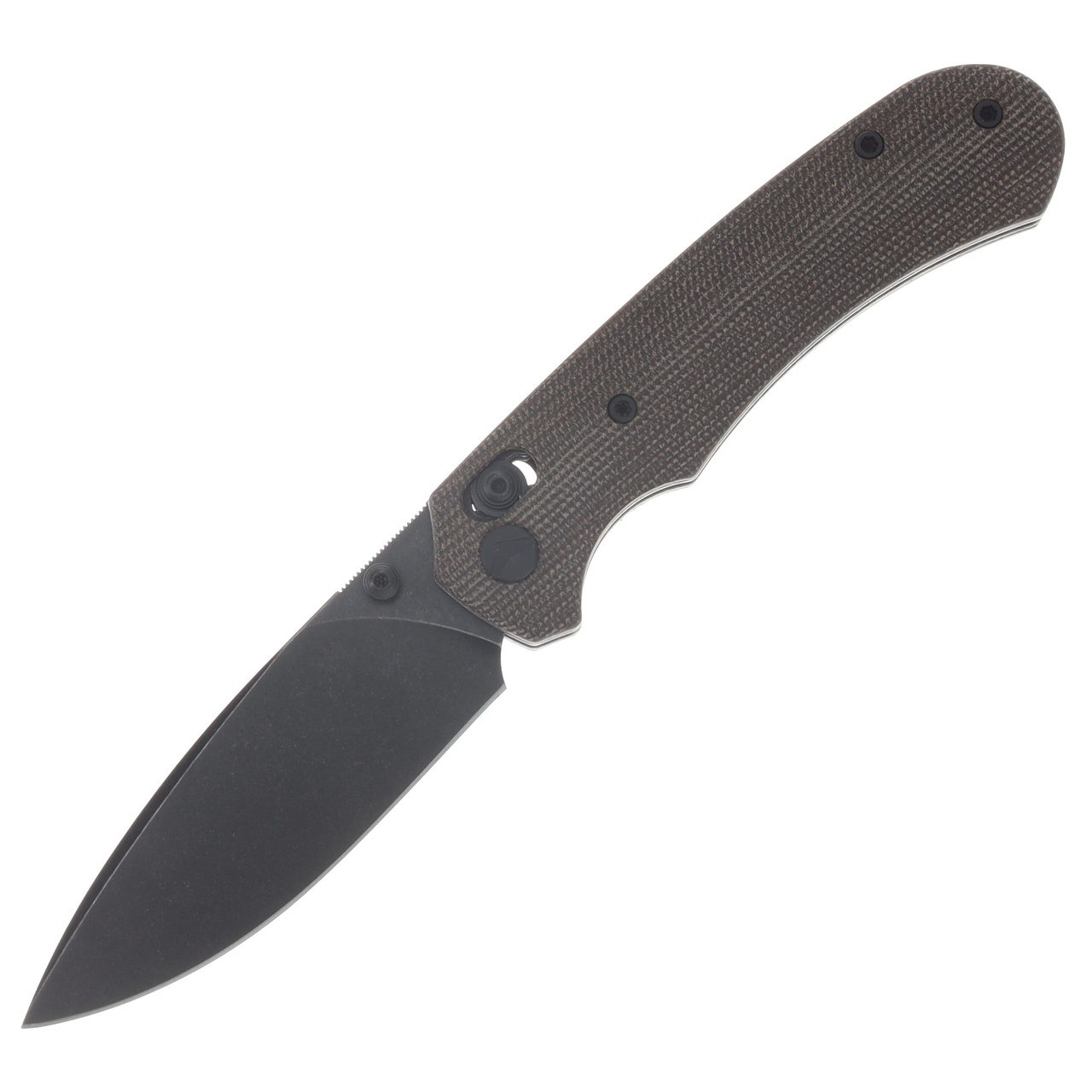 Ferramonster Spectrum Folder Black STN WSH 154 CM Blade OD Green Canvas Micarta Handle FM23004CP - D