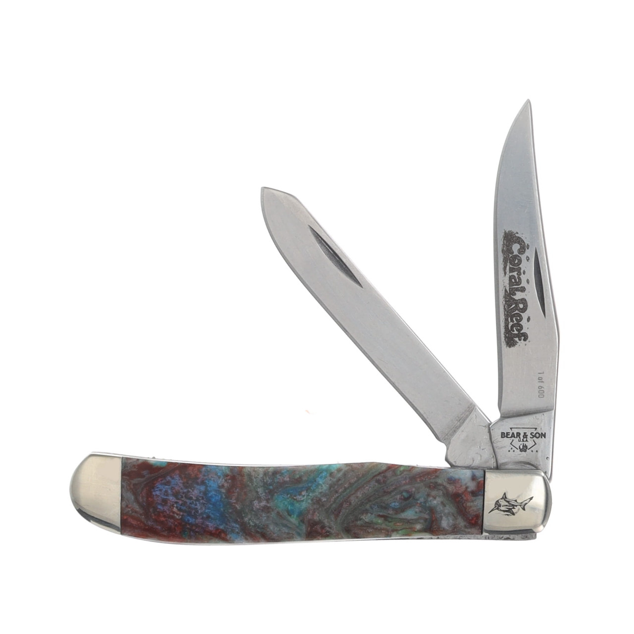 Bear & Son Coral Reef UV Reflective/Glow In The Dark 3.5" Trapper BR907CR