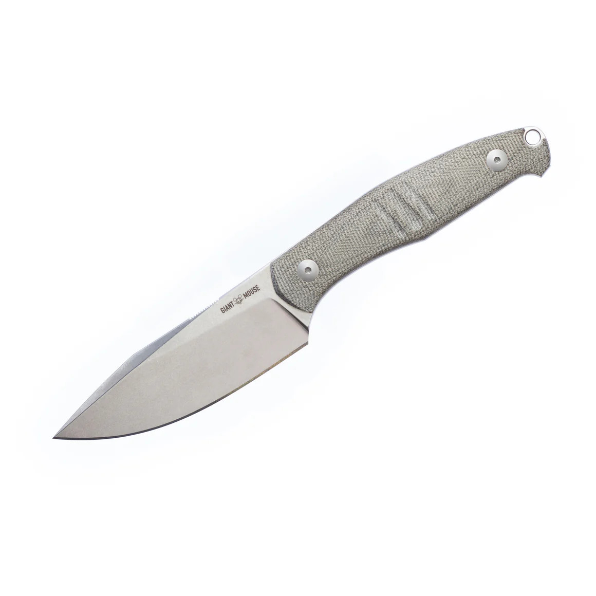 GiantMouse GMF2 Scout Fixed Blade STN WSH N690- Green Canvas